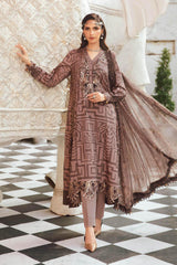 3 Piece Unstitched Embroidered Lawn Suit | MPT-2703-B