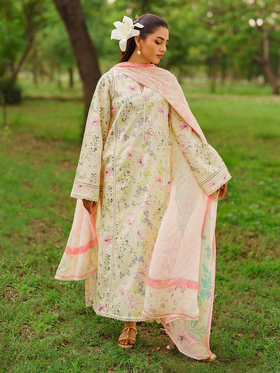 ASIFA NABEEL LAWN PRINTED EMBROIDERY DRESS 3 PIECE UNSTITCHED