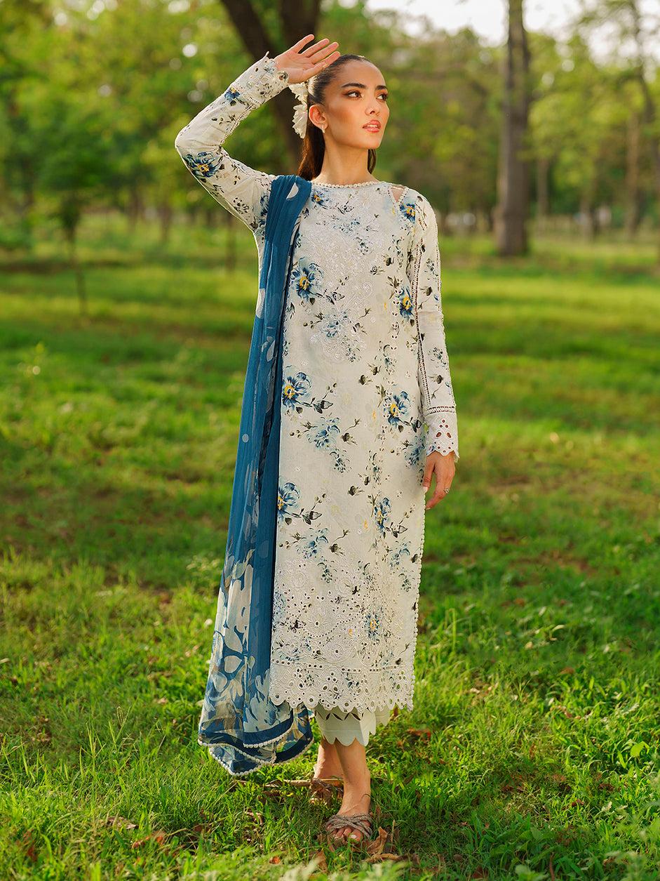 ASIFA NABEEL LAWN PRINTED EMBROIDERY DRESS 3 PIECE UNSTITCHED