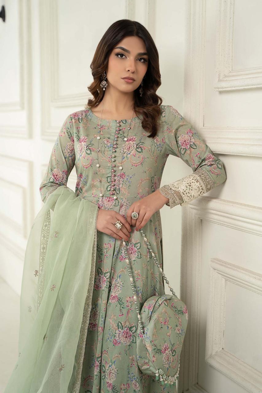 MARIA B LAWN PRINTED EMBROIDERY DRESS 3 PIECE UNSTITCHED