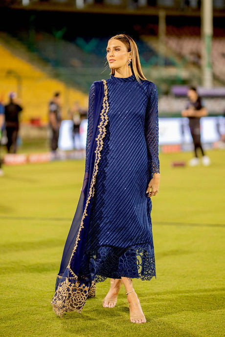 Embroidered 3PC – Aqua Serene Collection