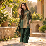 Winter Multani susi 3 PCS Suit - Green