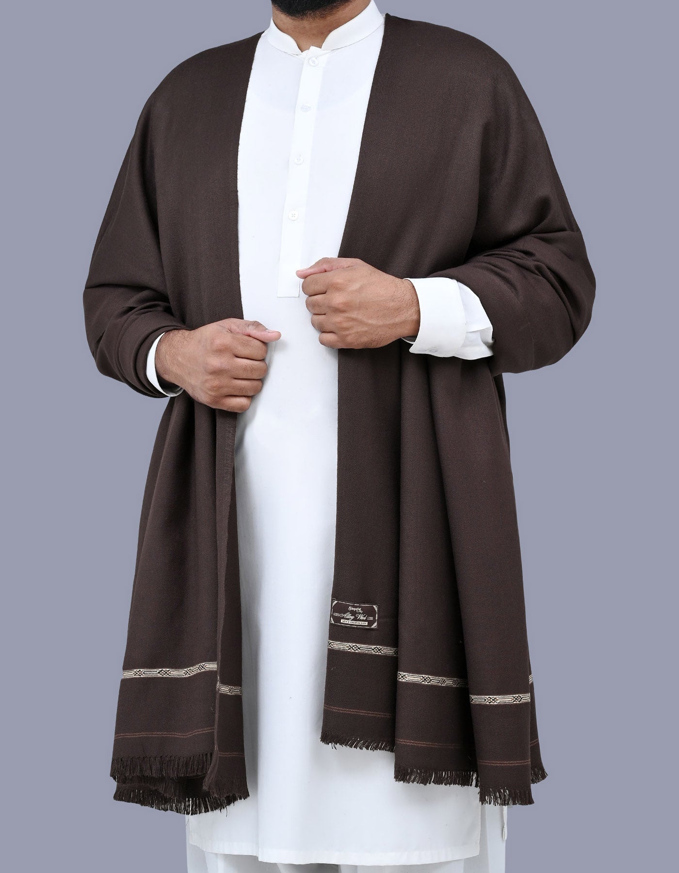 Men's Winter Shawl -Chocolate