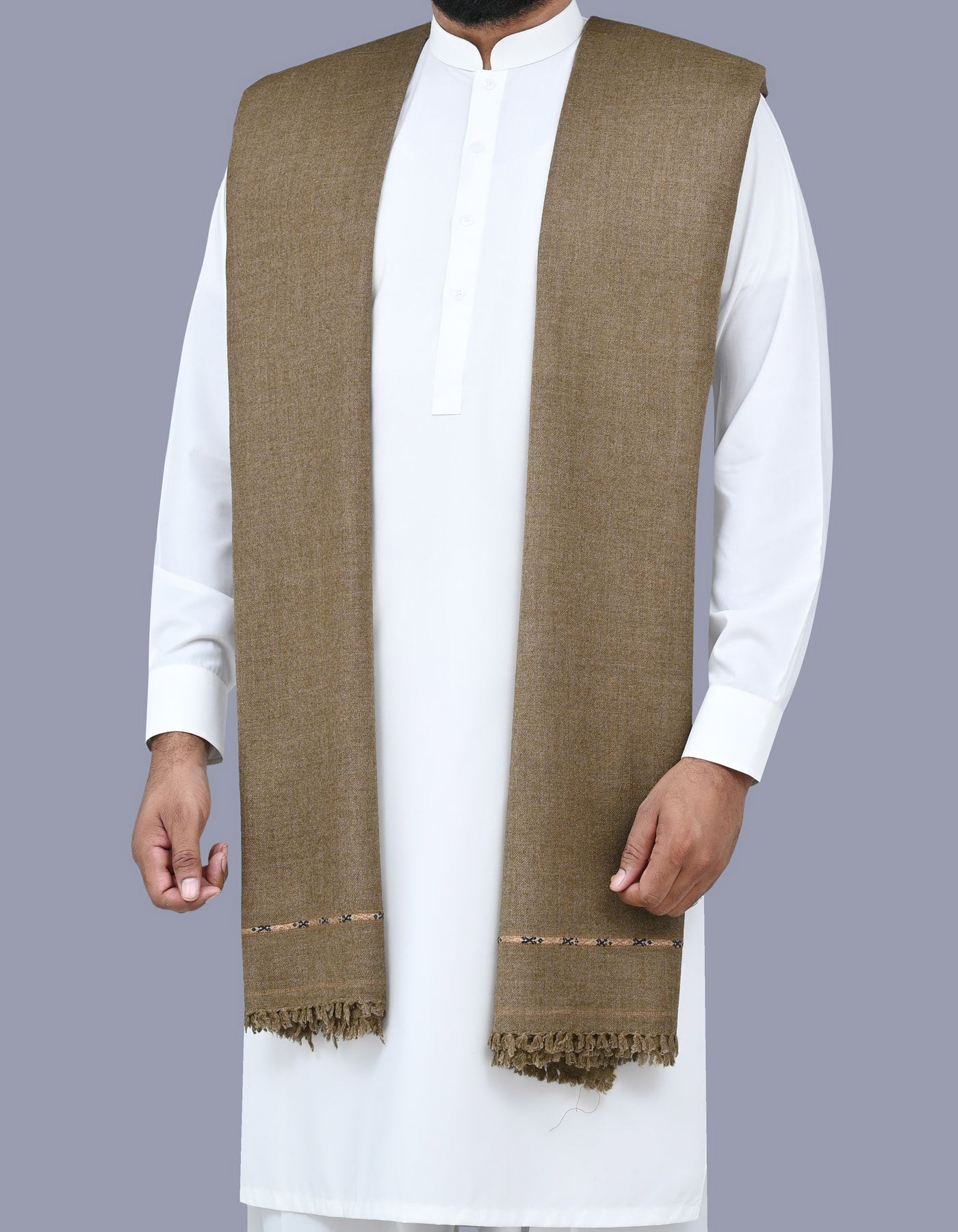 Men's Winter Shawl - Olive