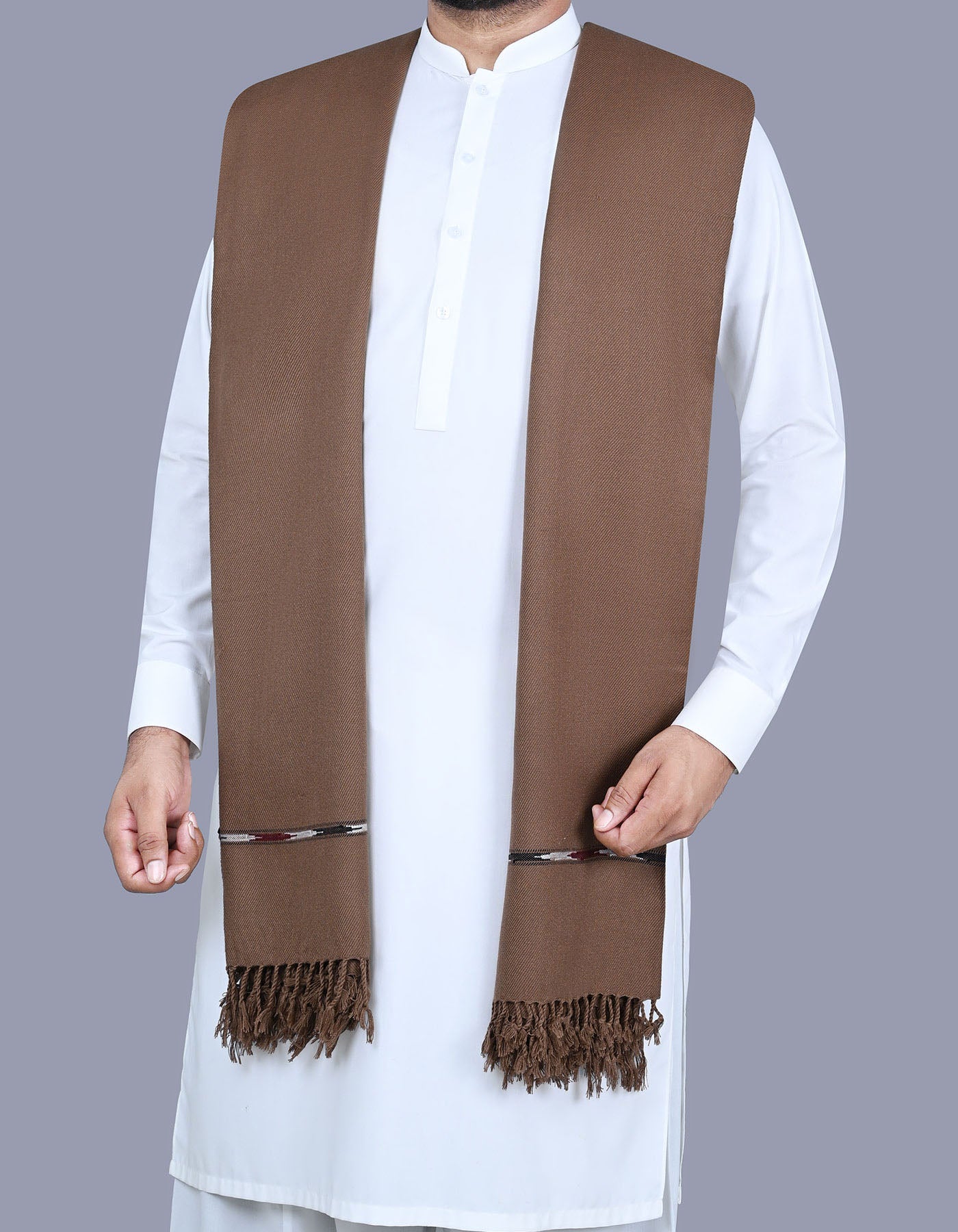 Men's Winter Shawl -D Brown