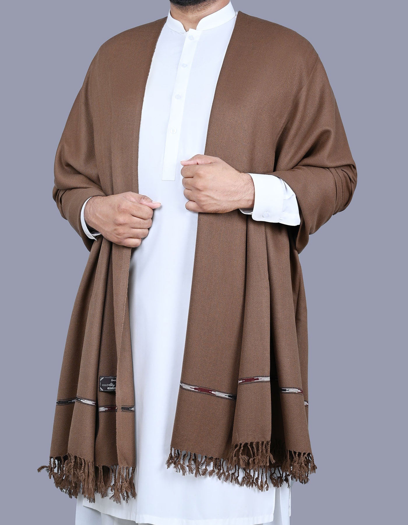 Men's Winter Shawl -D Brown