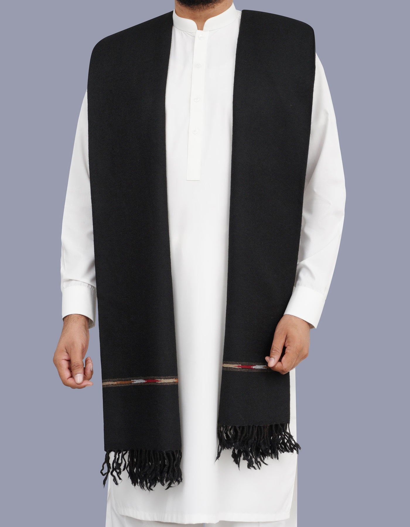 Men's Winter Shawl - Black