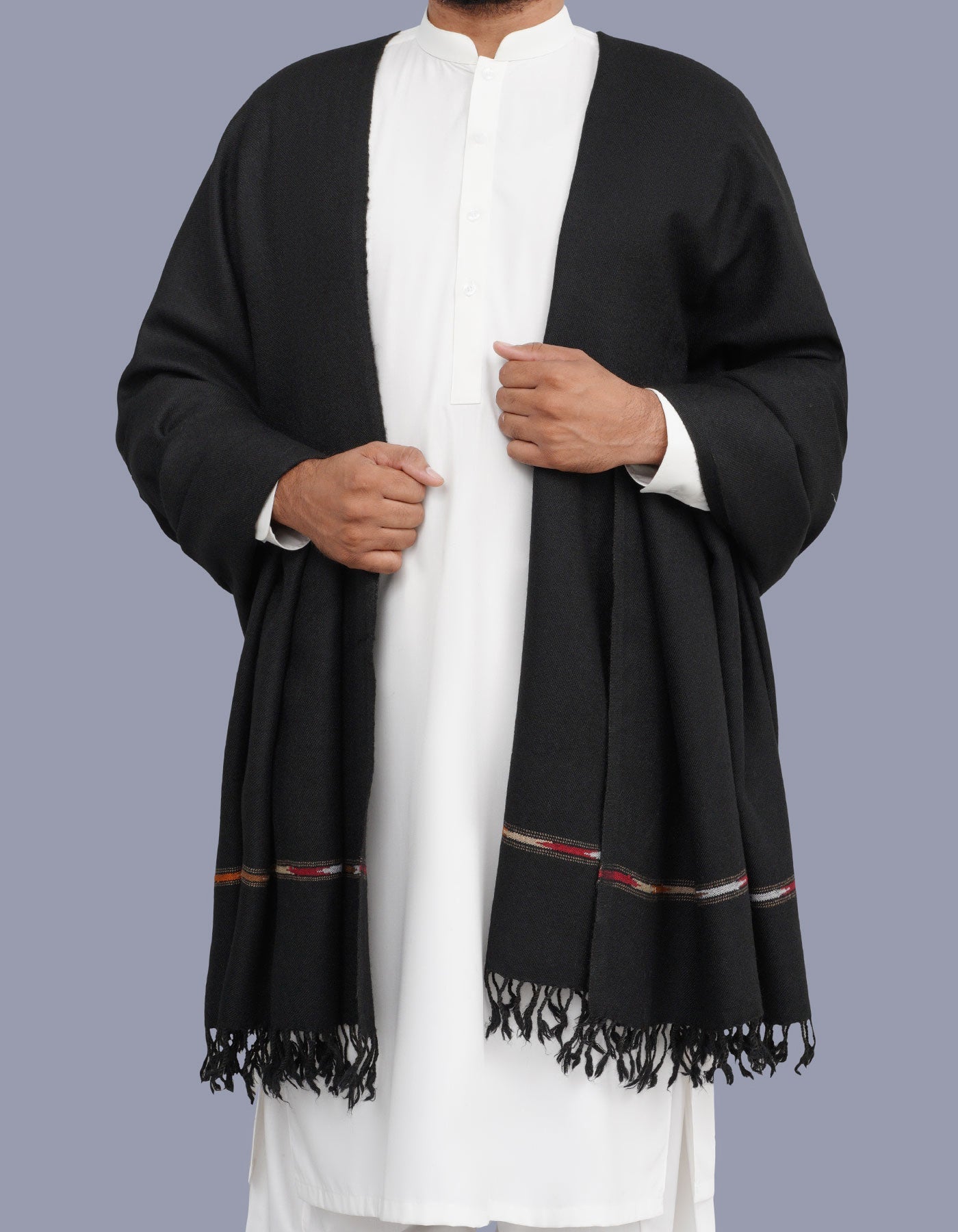 Men's Winter Shawl - Black