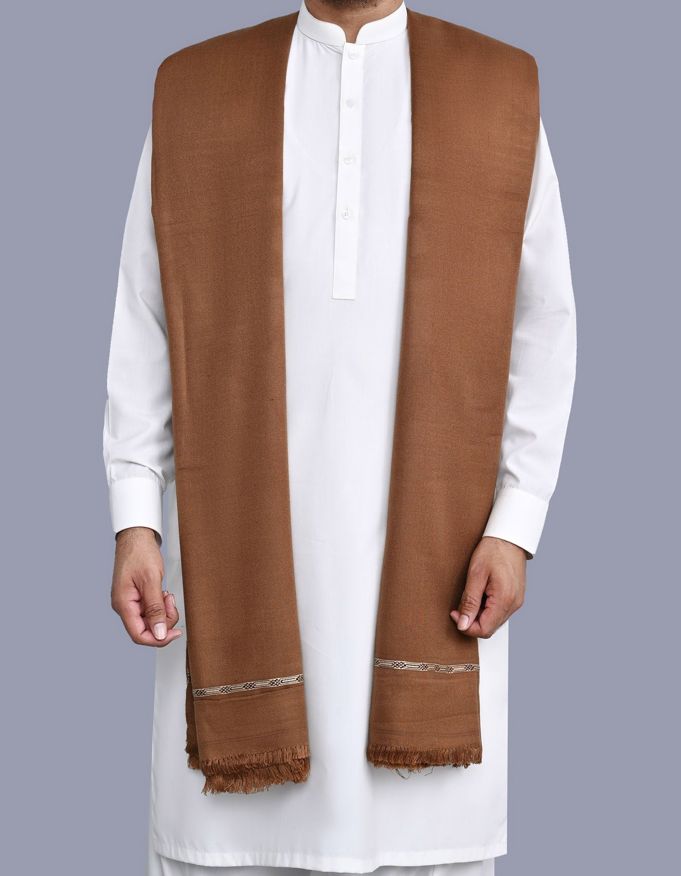 Men's Winter Shawl - Camel