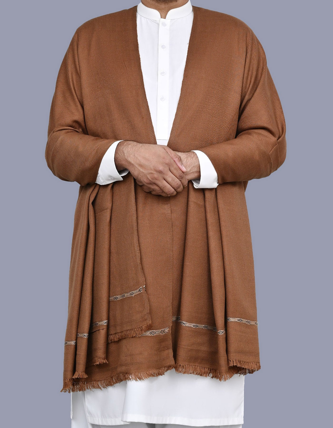 Men's Winter Shawl - Camel