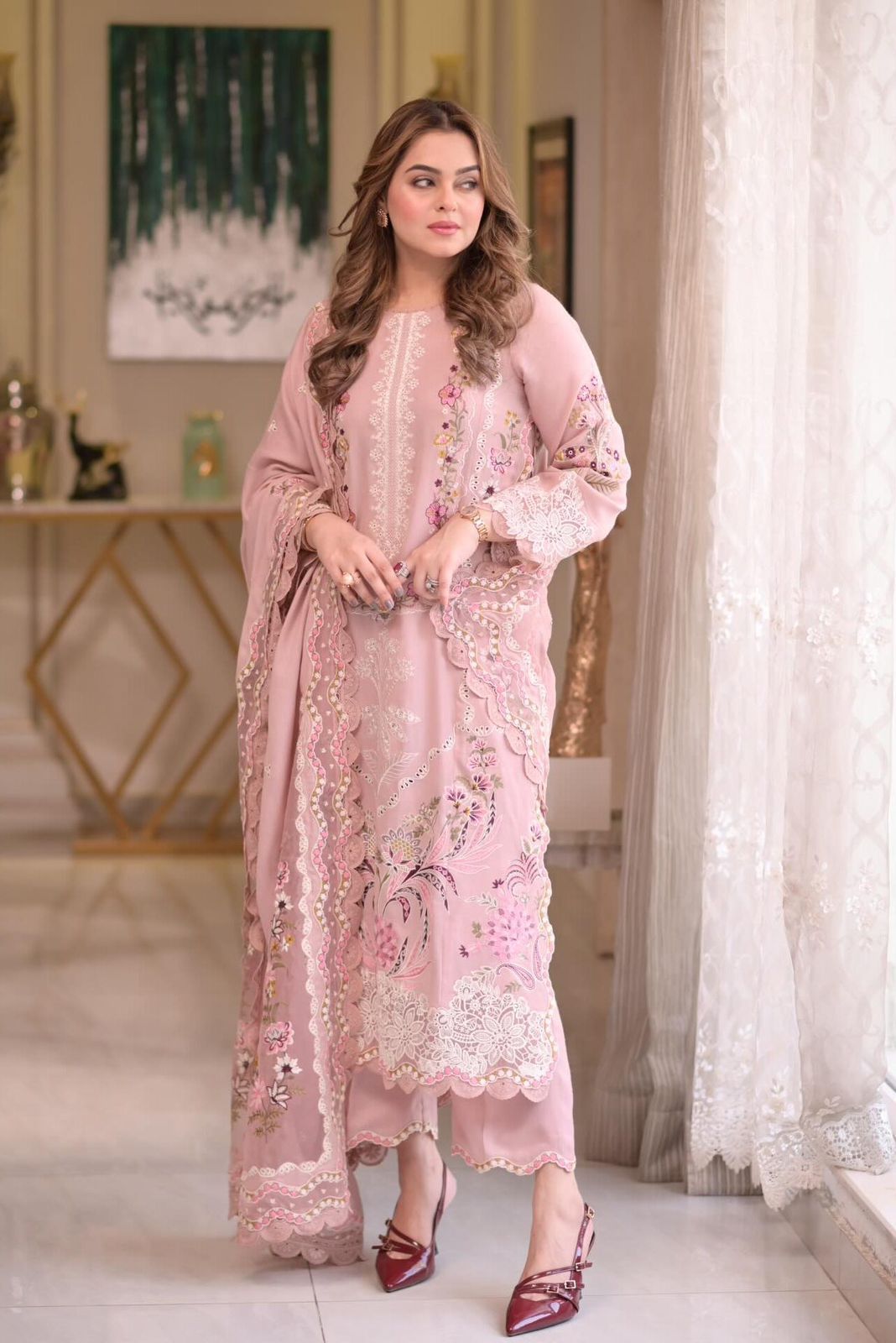 ANEELA’S Premium Lawn 3PC Embroidered Suit – Summer Lawn Collection 2026