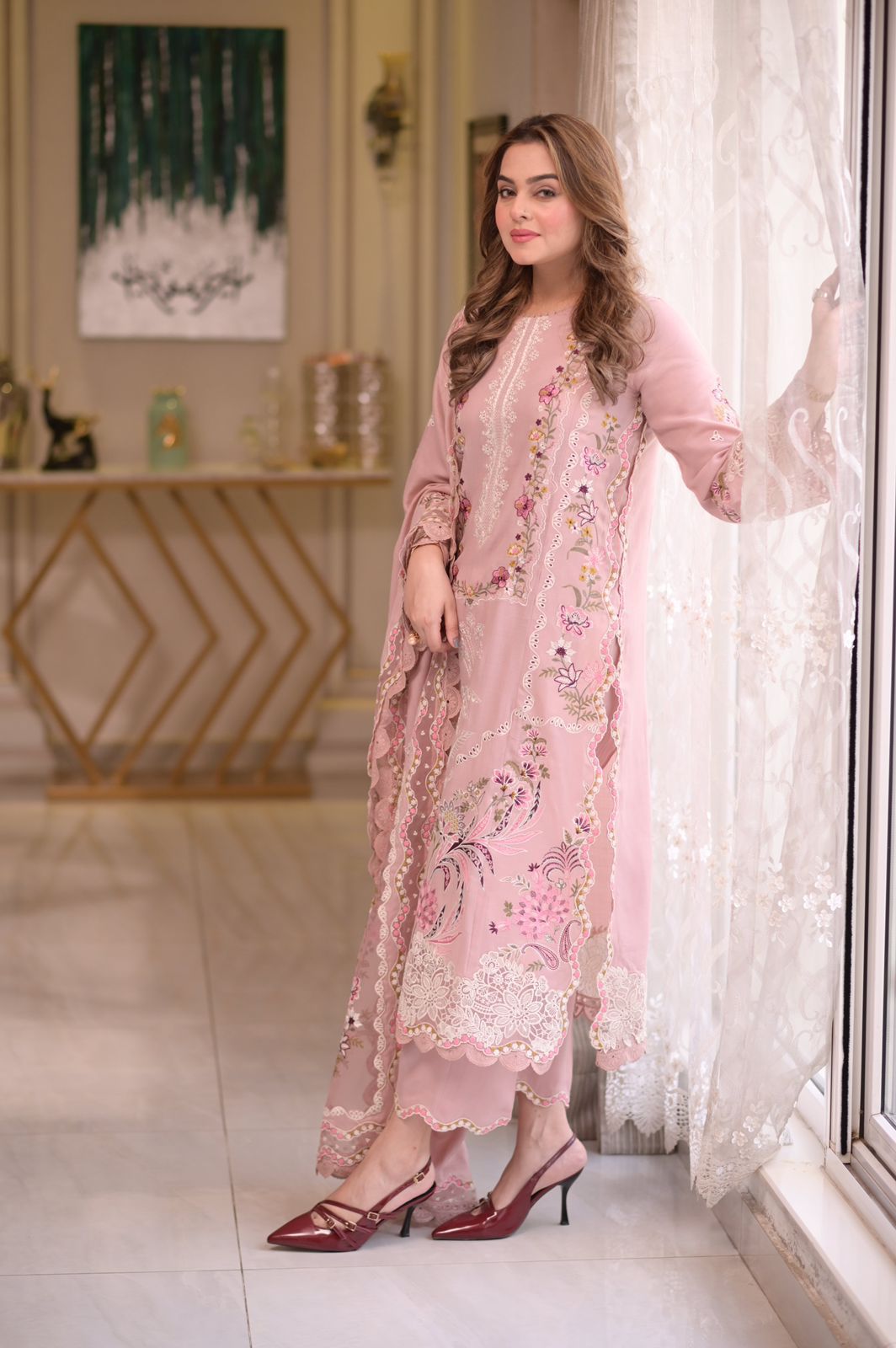 ANEELA’S Premium Lawn 3PC Embroidered Suit – Summer Lawn Collection 2026