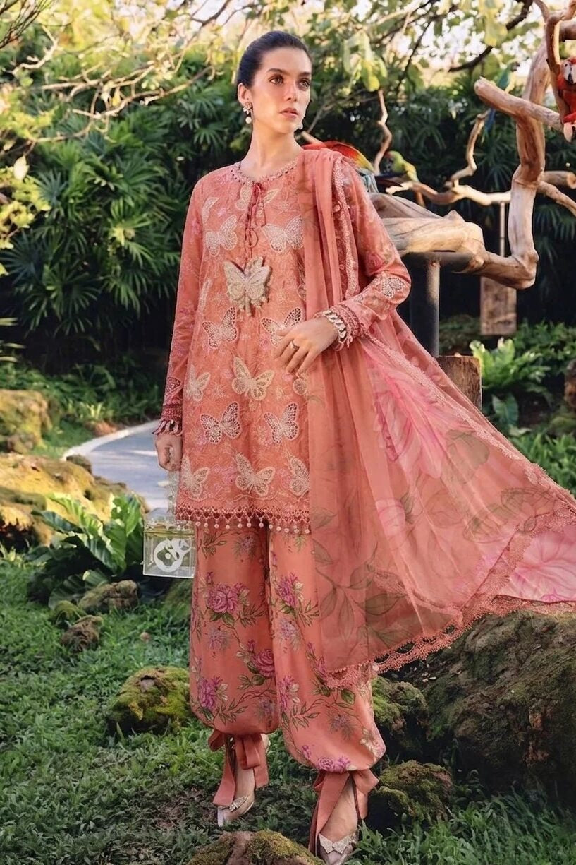 Maria B Lawn Chikankari Luxury Embroidered 3 Piece Dress - J2703