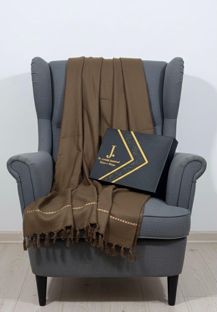 Men's Winter Shawl -D Brown