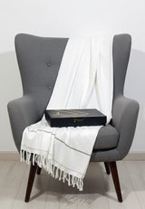 Men's Winter Shawl -Off White