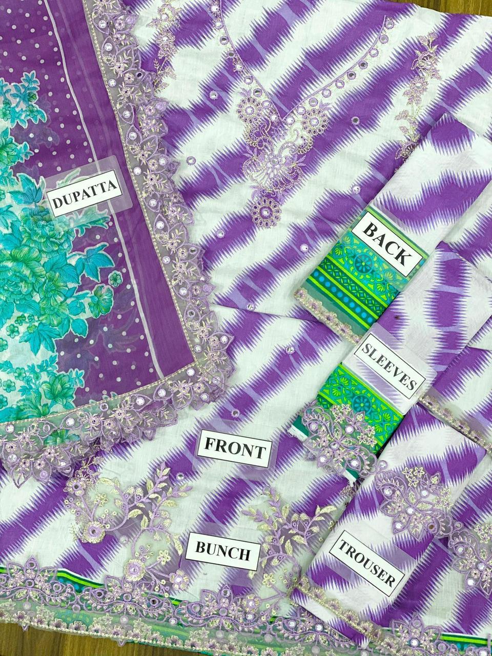 Charisma Purple Luxury Lawn