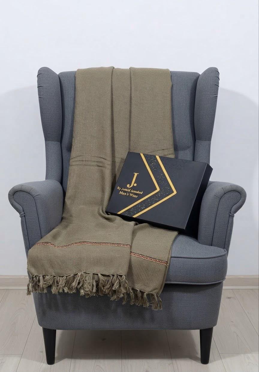 Men's Winter Shawl - Olive