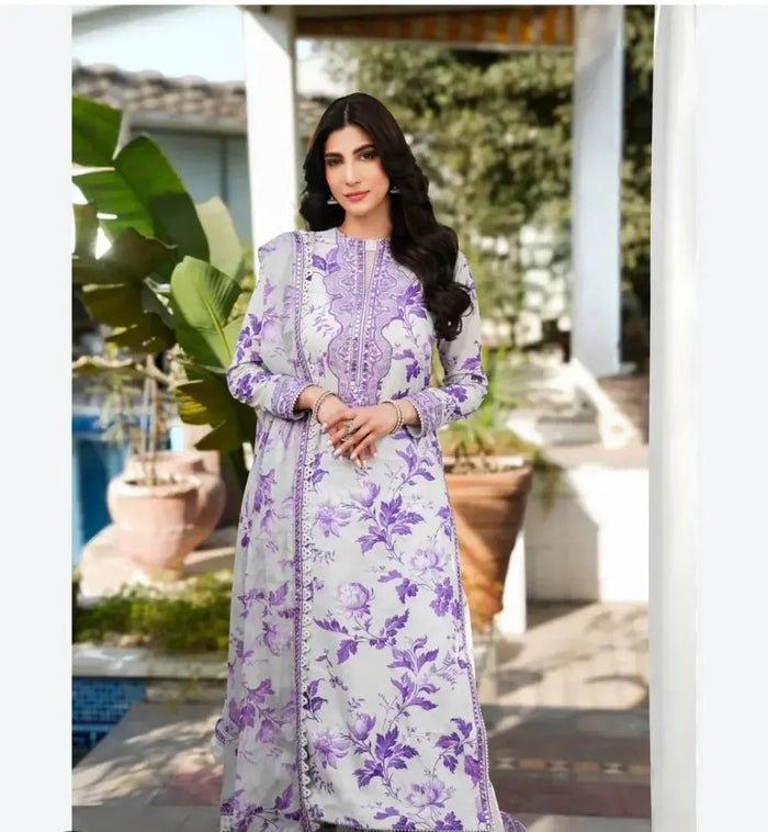 Aneela's Luxury Lawn Printed 3 Piece