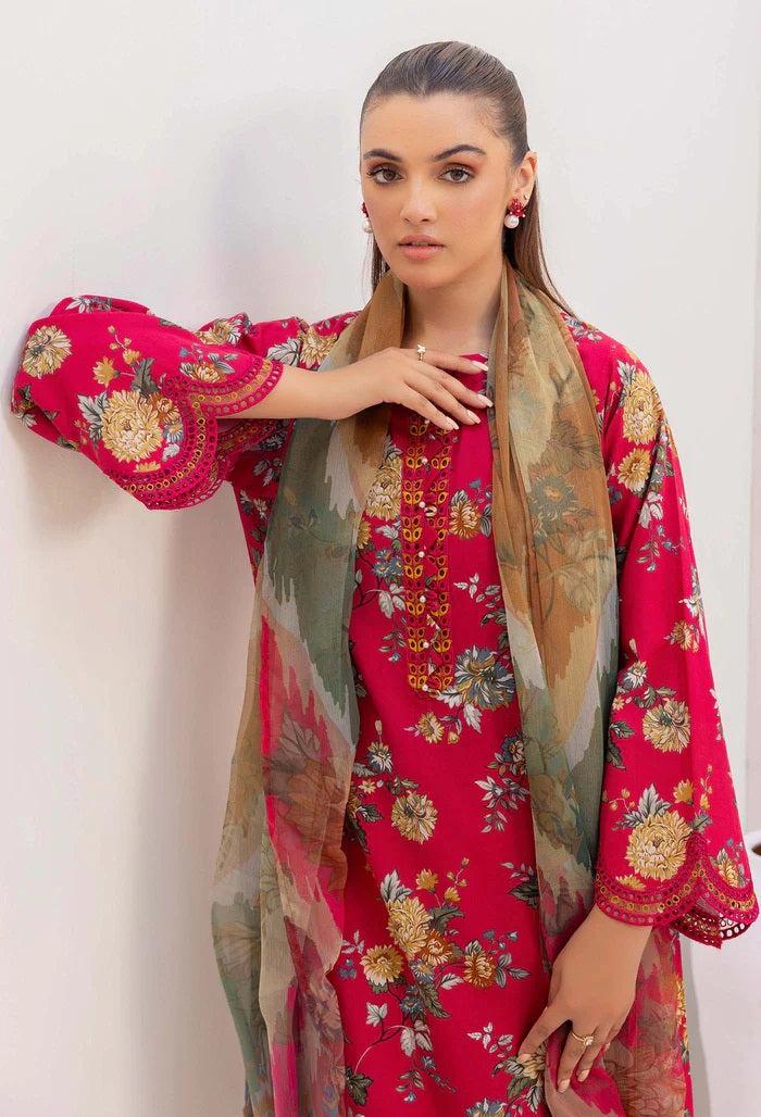 ASIFA NABEEL LAWN PRINTED EMBROIDERY DRESS 3 PIECE UNSTITCHED