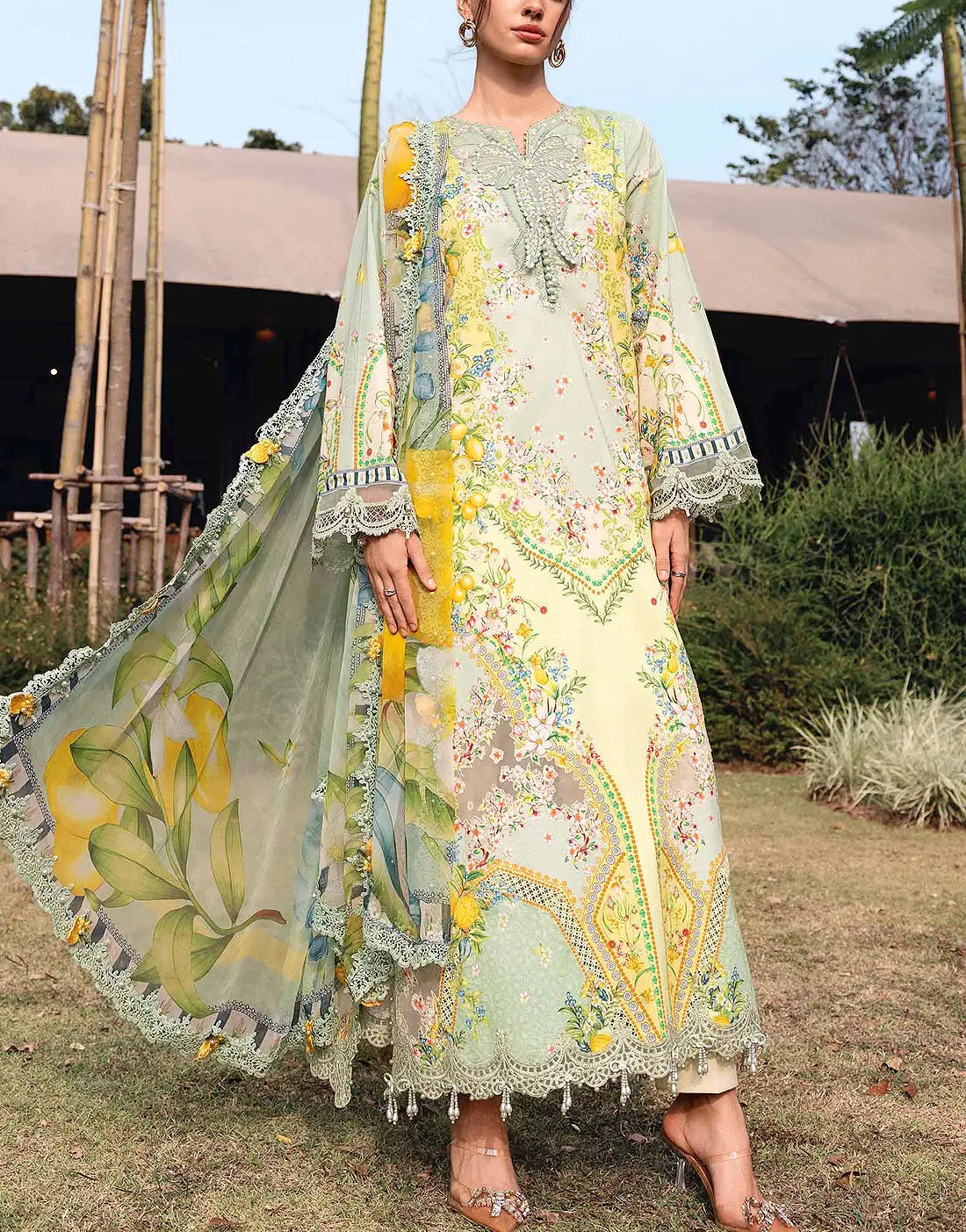 Safari Scape M Prints Unstitched 3 Piece Lawn Suit – Design 8B