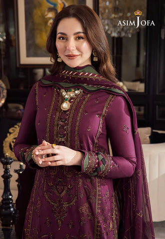 3PC Unstitched Winter collection Embroidered - SK-259