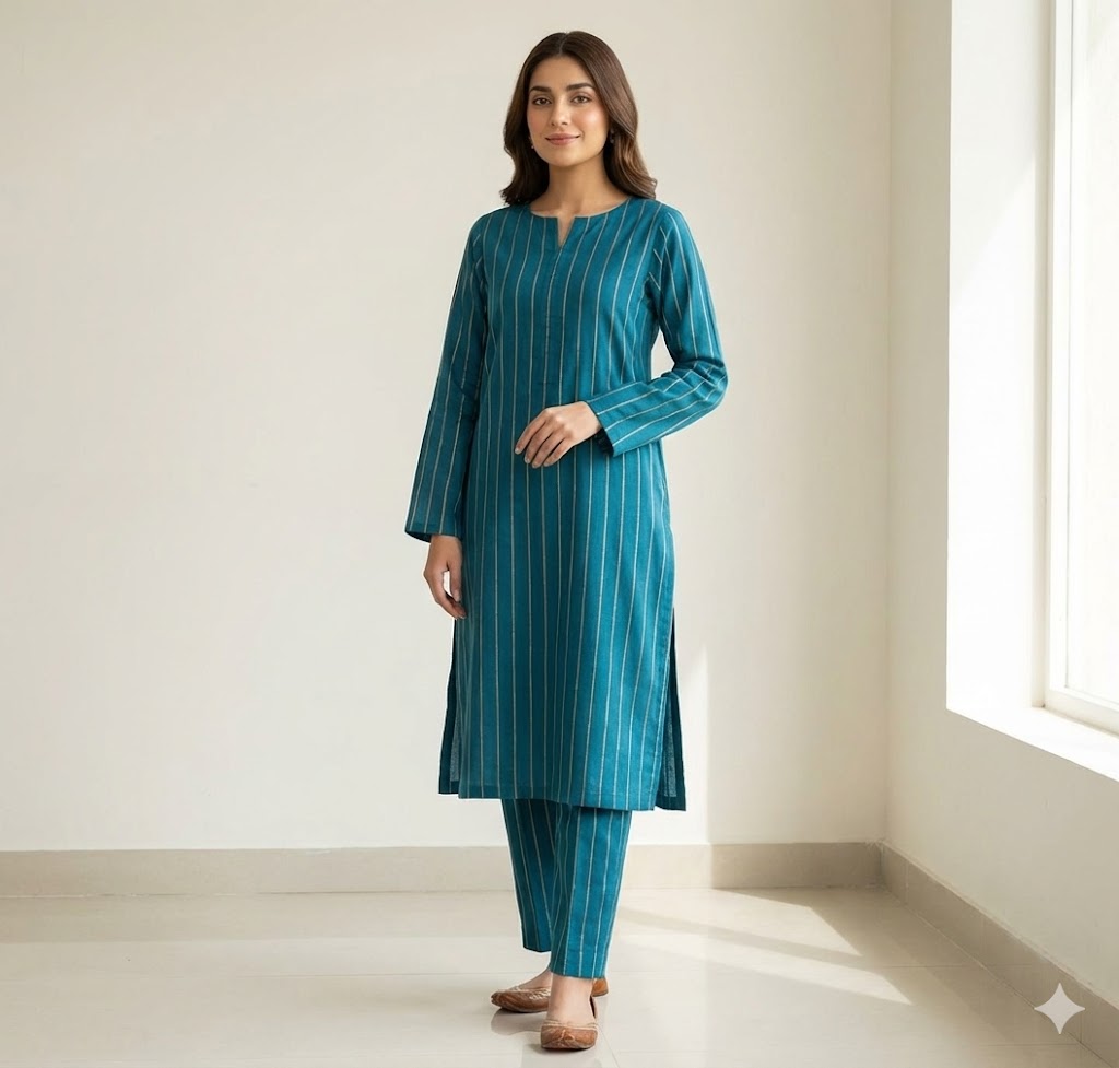 Zari Work Unstitched Cambric Cotton 2 Piece – Zink