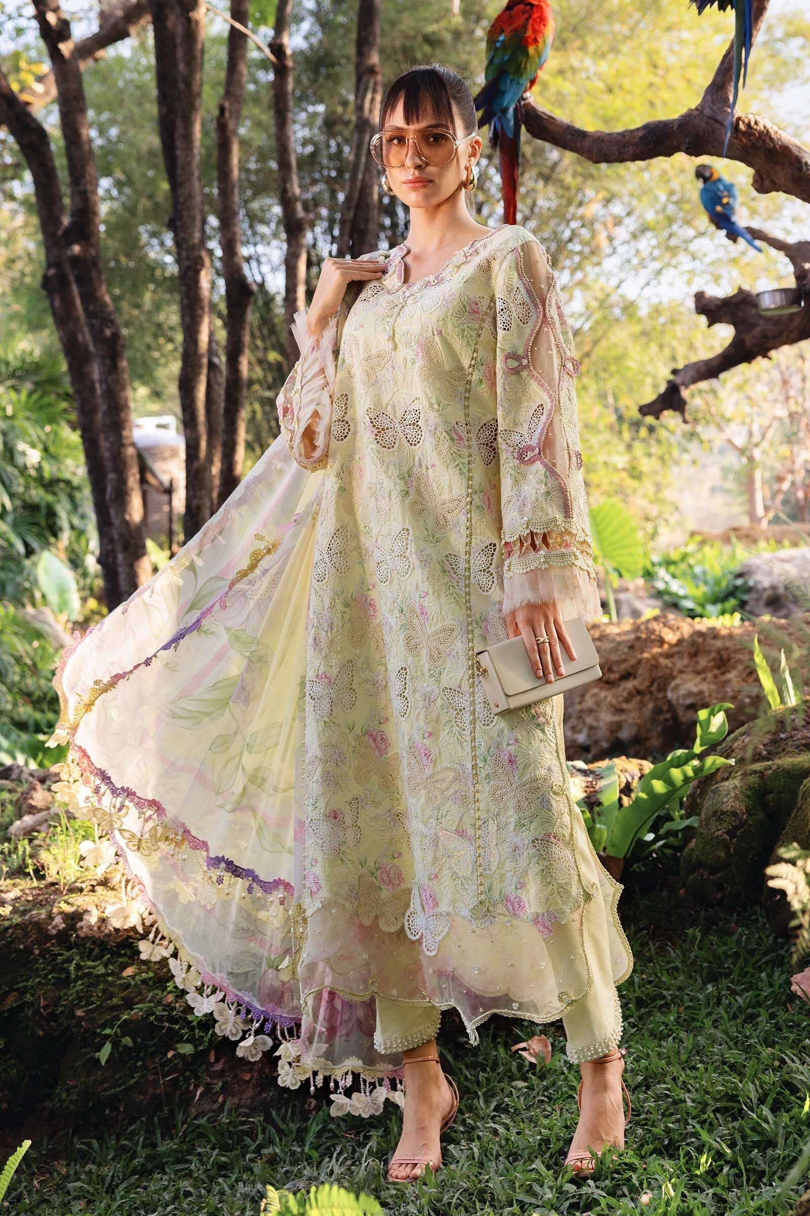Maria B Lawn Chikankari Luxury Embroidered 3 Piece Dress - J2272
