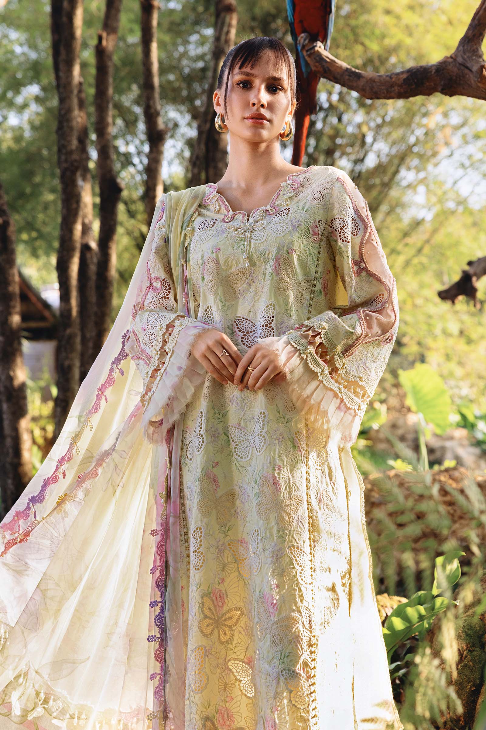 Maria B Lawn Chikankari Luxury Embroidered 3 Piece Dress - J2272